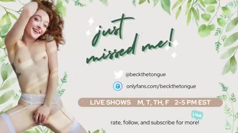 Beck the tongue online show from November 11, 11:46 pm