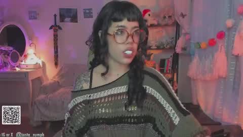 Snapshot of blushing_nymph chatting on September 27, 2:19 am   Im Nym  Justa nymph on twitter and IG online show from September 27, 2:19 am