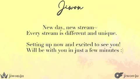 Jiwon online show from February 14, 1:29 pm