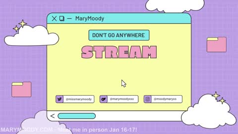 Mary Moody online show from January 7, 2:15 am
